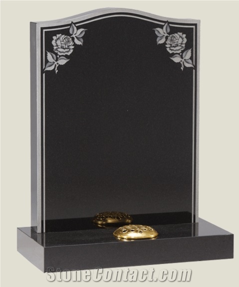 Europe Style Granite Stone Grave Tombstone/Monument, Blackmemorials