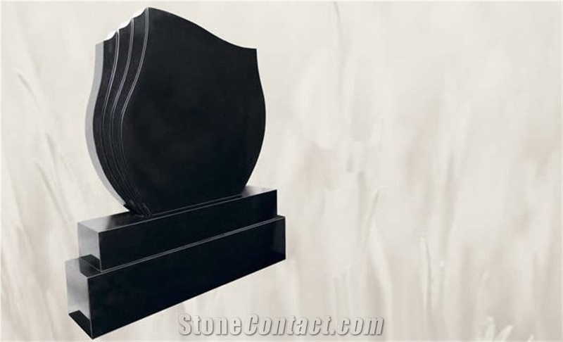 Polishsed Honed Flamed Shanxi Black Absolute Black Granite Headstone