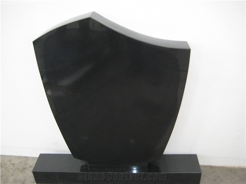 Polishsed Honed Flamed Shanxi Black Absolute Black Granite Headstone