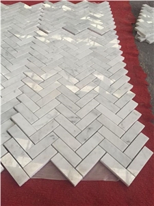 Bianco Carrara White Marble Mosaic for Interior Stone Decoration