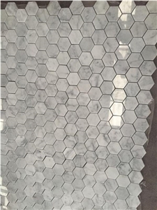 Bianco Carrara White Marble Mosaic for Interior Stone Decoration