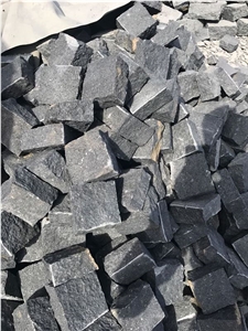 Black Pearl Granite Cube Stone & Pavers, G684 Granite Cobble Pavers
