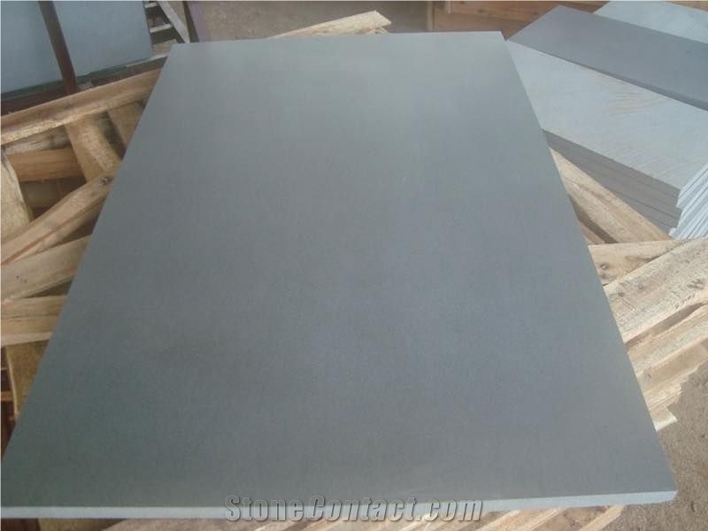 China Black Basalt Tiles, Hainan Black Honed Basalt Tiles