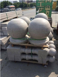G617 Granite Red Ball Parking Stone,Car Parking Bollards, Parking Curb