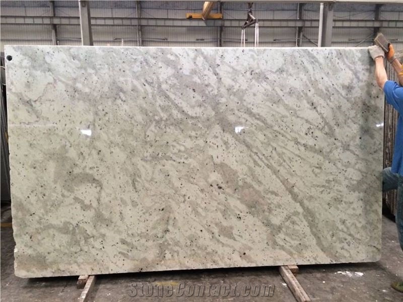 Polished White Granite Slabs/Tiles, Andromeda White Granite Slabs/Tile