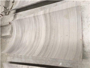 Wooden Grey Marble Column Base, Grey Vein Marble Pillars, Wood Grain Grey Marble Pillars