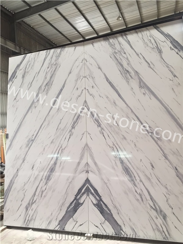 Cheap Calacatta White Artificial Marble Stone/Quartz Stone Slabs&Tiles