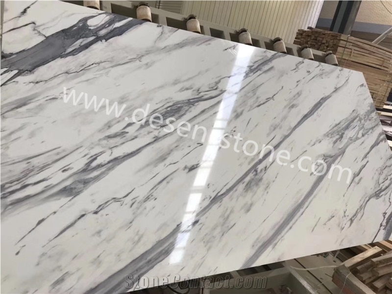 Cheap Calacatta White Artificial Marble Stone/Quartz Stone Slabs&Tiles