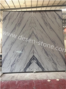 Cheap Calacatta White Artificial Marble Stone/Quartz Stone Slabs&Tiles