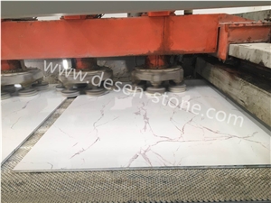 Cheap Calacatta White Artificial Marble Stone/Quartz Stone Slabs&Tiles