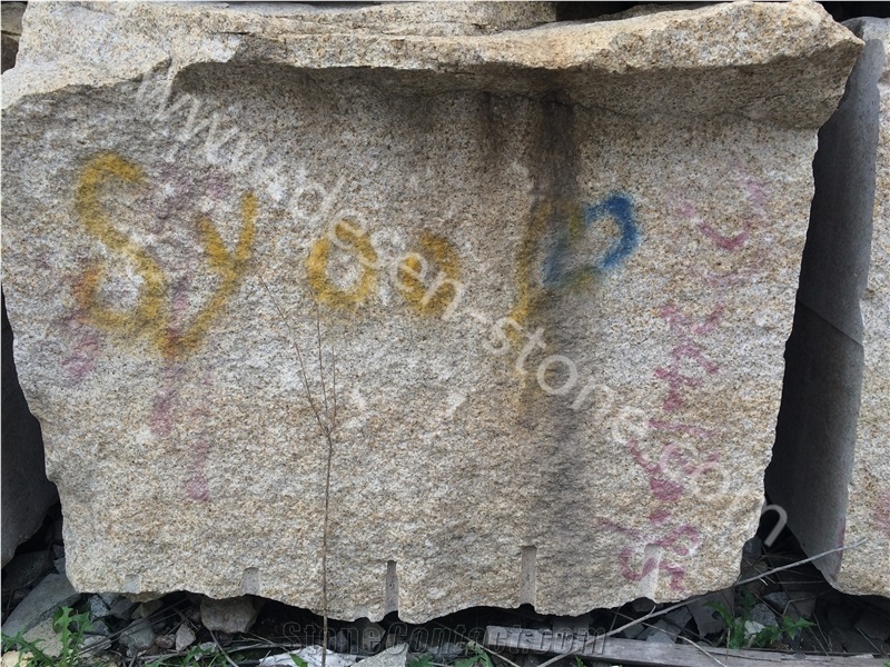 G682 Sunset Gold/Giallo Padang Yellow Rusty Granite Stone Blocks