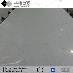 2cm Thickness Middle Carrara White Man Made Quartz Tiles and Slabs