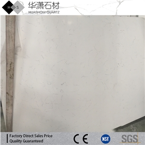 Big Flower Carrara White Quartz Stone Polishing Surface Big Slabs