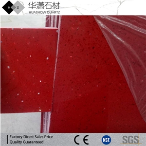 Crystal Red Quartz,Sparkling Red Quartz,Artificial Quartz Big Slabs