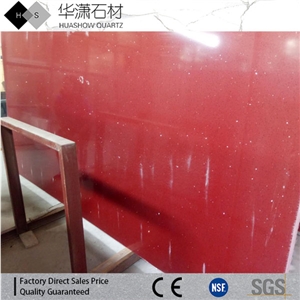 Crystal Red Quartz,Sparkling Red Quartz,Artificial Quartz Big Slabs