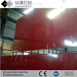 Crystal Red Quartz,Sparkling Red Quartz,Artificial Quartz Big Slabs