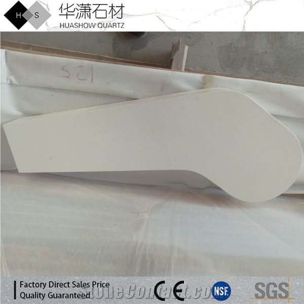 Pure White Quartz Kitchen Countertops