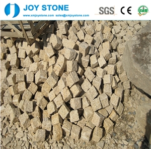 Cheap G682 Rust China Granite Cube Stone Pavers with Natural Surface