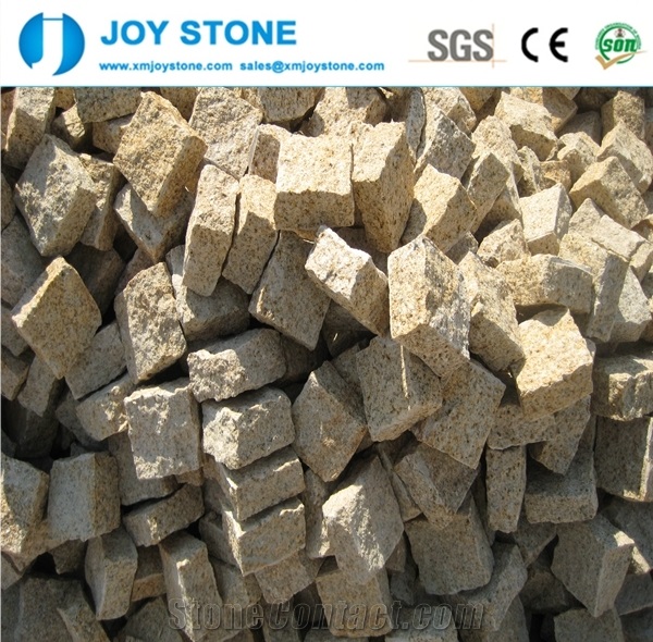 Cheap G682 Rust China Granite Cube Stone Pavers with Natural Surface