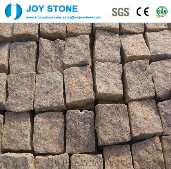 Cheap G682 Rust China Granite Cube Stone Pavers with Natural Surface