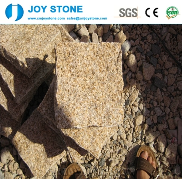 Cheap G682 Rust China Granite Cube Stone Pavers with Natural Surface