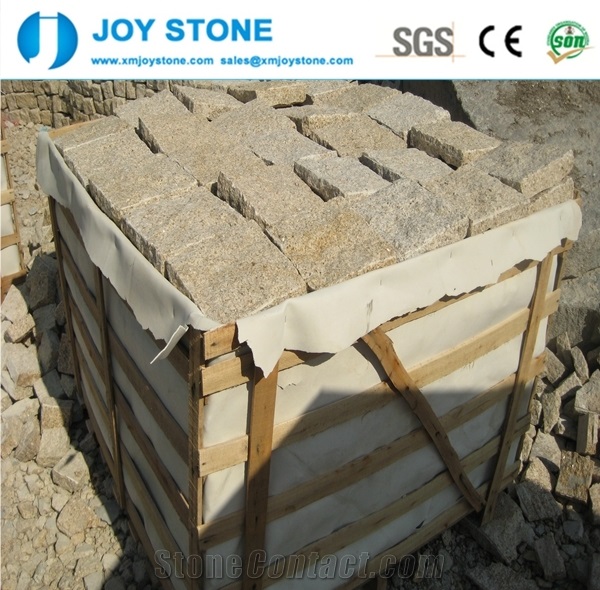 Cheap G682 Rust China Granite Cube Stone Pavers with Natural Surface