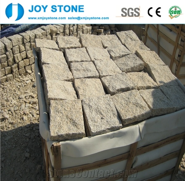 Cheap G682 Rust China Granite Cube Stone Pavers with Natural Surface