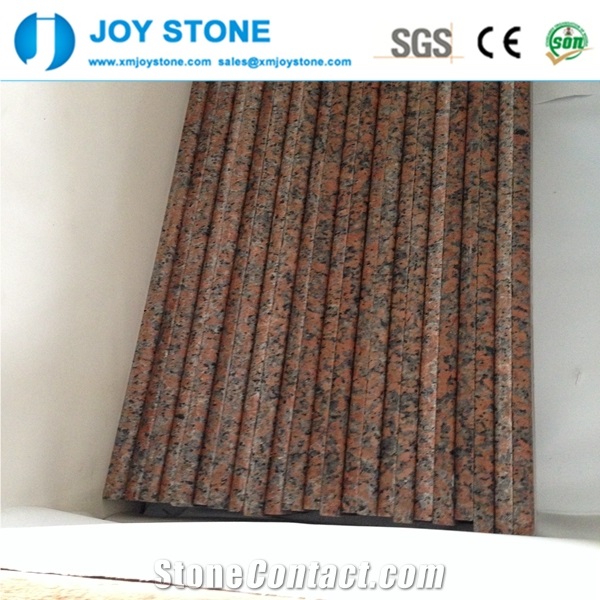 Polished Maple Red Step Stones Granite Stairs Skirting