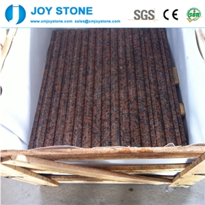 Polished Maple Red Step Stones Granite Stairs Skirting