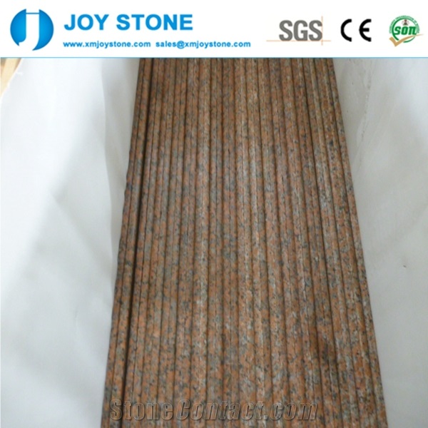 Polished Maple Red Step Stones Granite Stairs Skirting