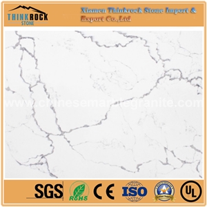 Affordable Alternative Calacatta Vagu Single White Quartz Island Tops