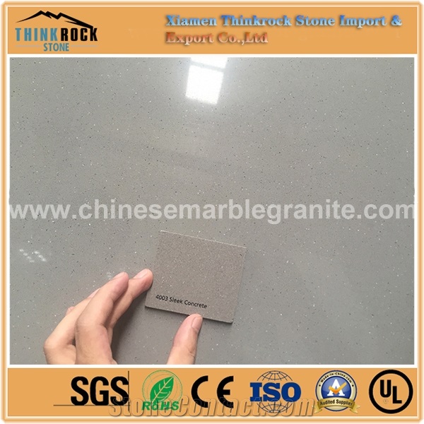 Affordable Alternative Galaxy Single Grey Quartz Slabs