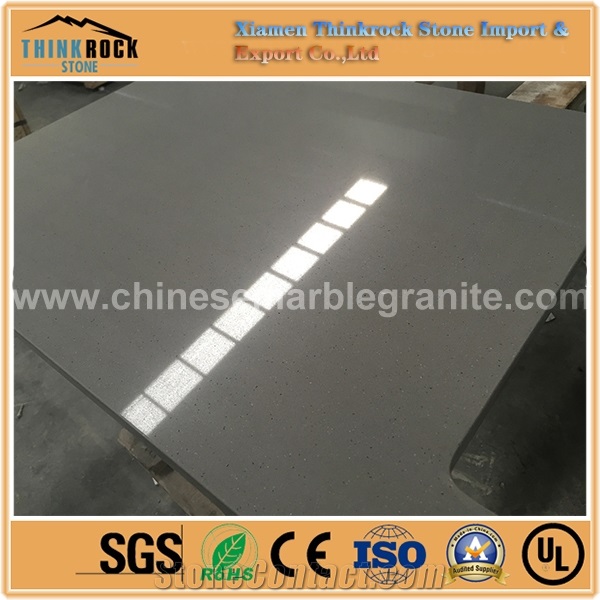 Affordable Alternative Galaxy Single Grey Quartz Slabs