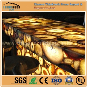 Brown Agate Black Agate Wall Slabs,Semiprecious