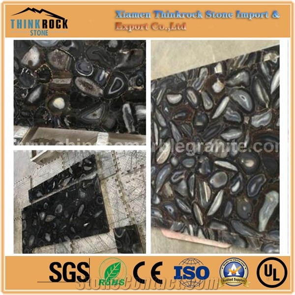 Brown Agate Black Agate Wall Slabs,Semiprecious