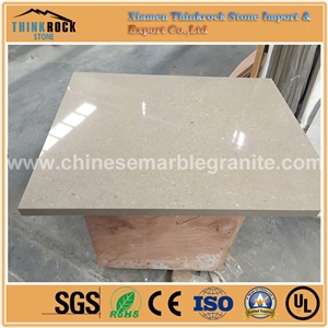 China Beige Single Grey Quartz Panels for Wall Coverings,Tabletops