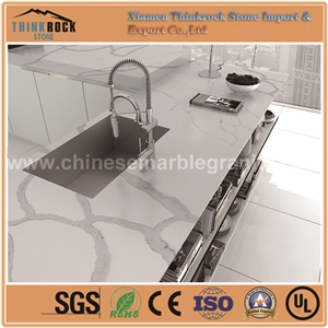 Competitive Price Calacatte-Statuario Single White Quartz Island Tops