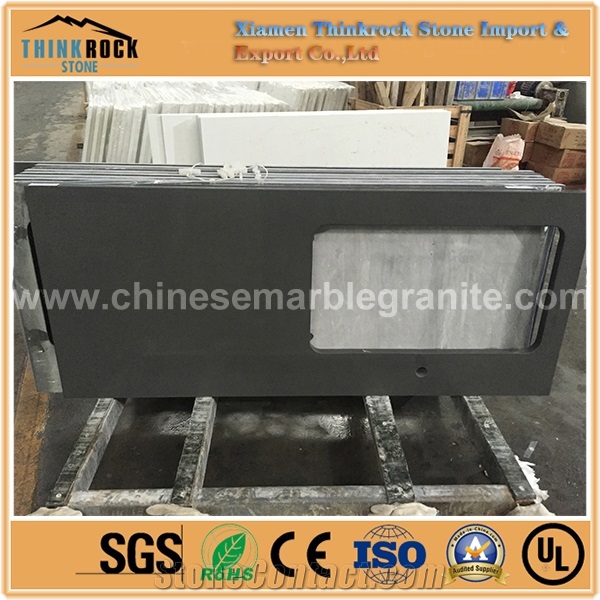 Competitive Price Galaxy Single Grey Quartz Kitchen Countertops