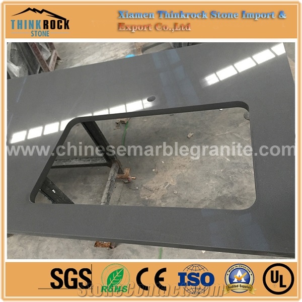 Competitive Price Galaxy Single Grey Quartz Kitchen Countertops