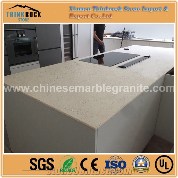 Cost-Effective London Marble Veins Grey Quartz Kitchen Countertops