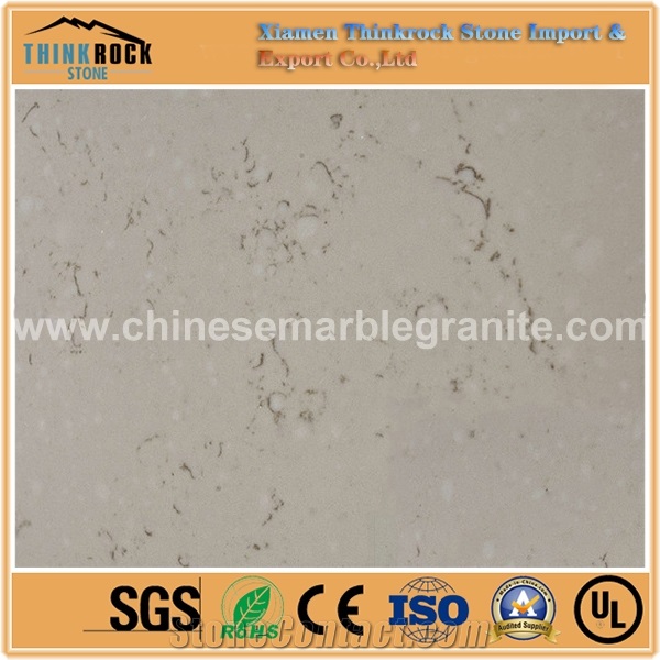 Cost-Effective London Marble Veins Grey Quartz Kitchen Countertops