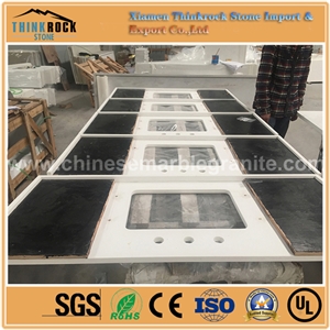 Discount Prices Polished Pure White Quartz Kitchen Countertops