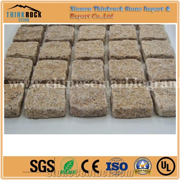 Edge-Finished G682 Rusty Yellow Granite Customized Slabs,Pavers