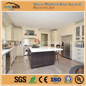 Good Price Polished Pure White Quartz Island Tops