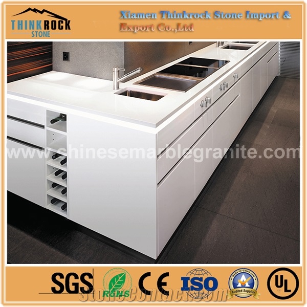 Good Price Polished Pure White Quartz Island Tops