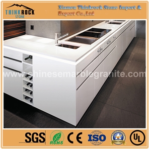 Good Price Polished Pure White Quartz Island Tops