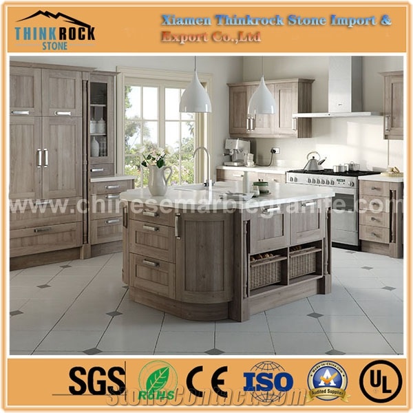 Good Price Polished Pure White Quartz Island Tops