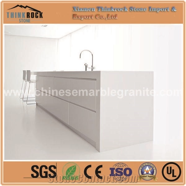 Good Price Polished Pure White Quartz Island Tops