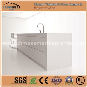 Good Price Polished Pure White Quartz Island Tops