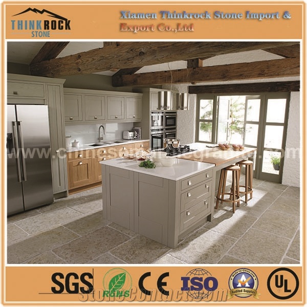 Good Price Polished Pure White Quartz Island Tops